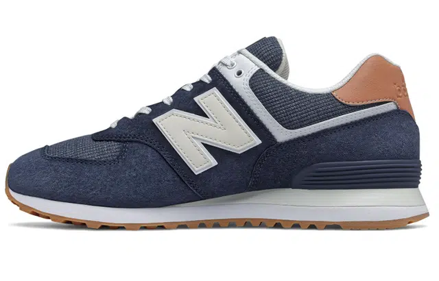 New Balance 574 White Blue Brown
