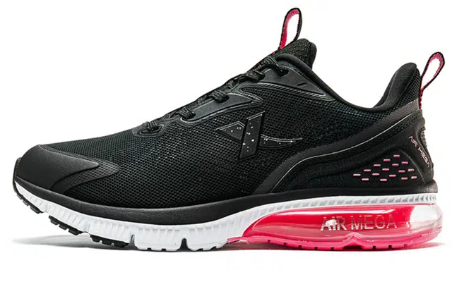 特步 半掌气垫运动鞋 黑红 女款