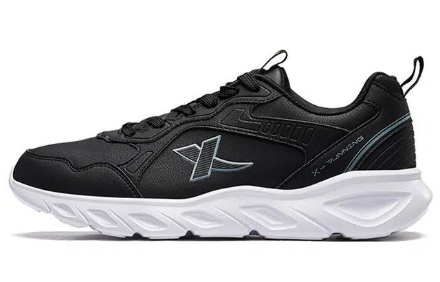 特步 运动表现系列 百搭运动 低帮 跑步鞋 男款 黑色