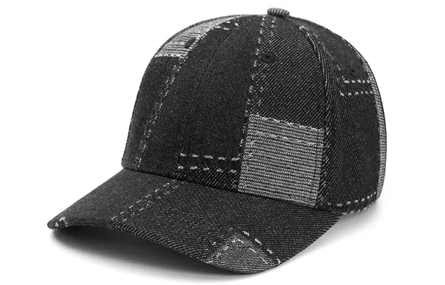 肯默 牛仔风复古补丁几何拼色 棒球帽 男女同款情侣款