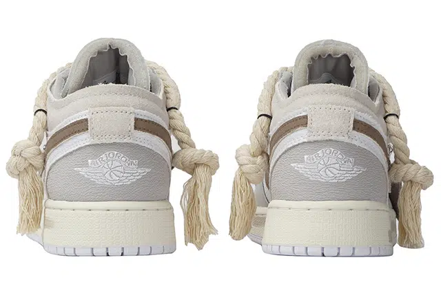 Jordan Air Jordan 1 Low GS White Grey Brown