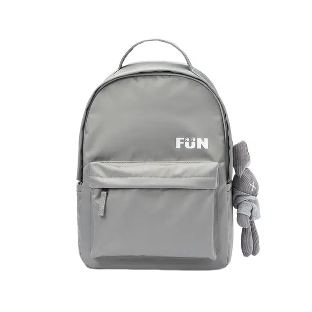 森马 原创简约大容量 尼龙 书包背包双肩包 大号 男女同款情侣款 铁灰/翠绿/黑色