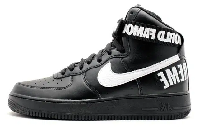 Supreme x Nike Air Force 1 World Famous Black