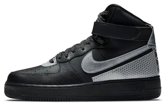 Nike Air Force 1 07 LV8 3M High Silver Black