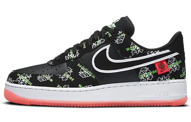 Nike Air Force 1 '07 LV8 Worldwide Black White Red