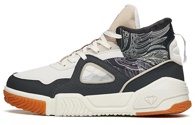 Anta High-Top Sneakers White Grey