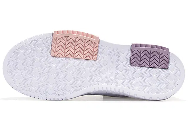 特步 时尚潮流 低帮 板鞋 女款 白粉