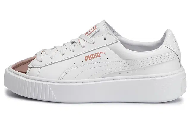 PUMA Basket Platform White Gold