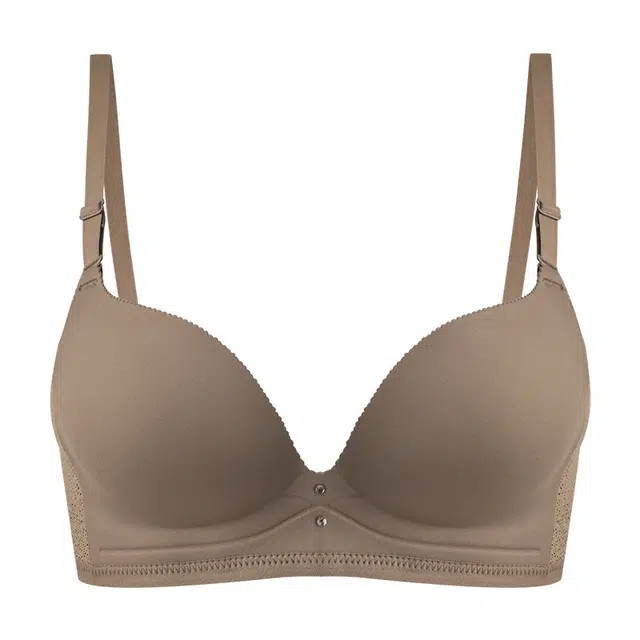 丝之莎 纯色无痕镂空聚拢防下垂无钢圈软支撑收副乳文胸