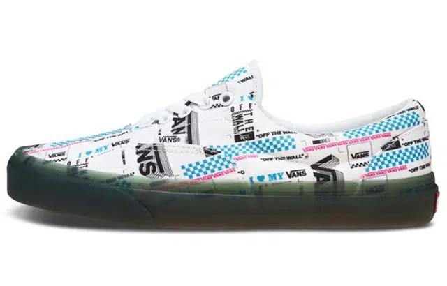 Vans Era White Blue Pink