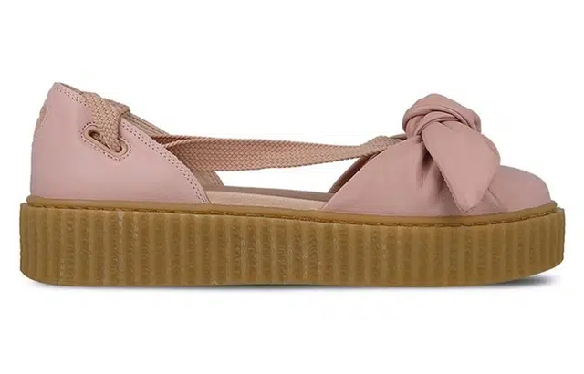 PUMA Rihanna Fenty Bow Creeper Sandal Silver Pink