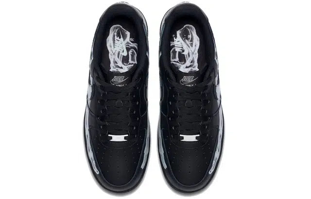 Nike Air Force 1 Skeleton 'Black on Black'