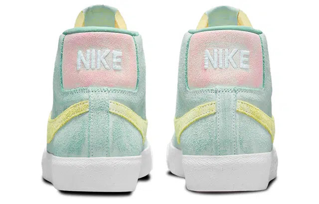 Nike Blazer Mid Green Yellow Pink