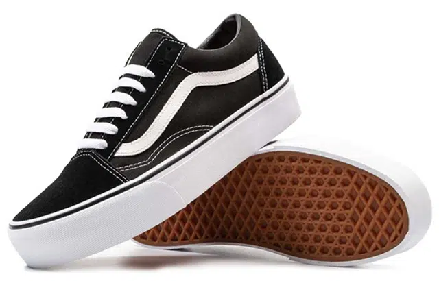 Vans Old Skool Platform Black White