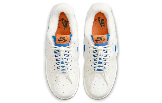 Nike Air Force 1 Sherpa Fleece White Blue