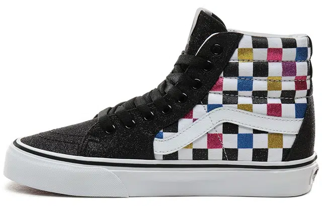 Vans SK8 Glitter Checkerboard High Top