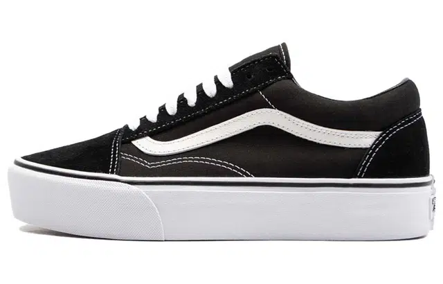 Vans Old Skool Platform Black White