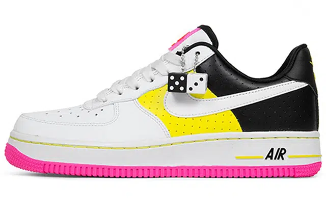 Nike Air Force 1 Moto White Black Yellow