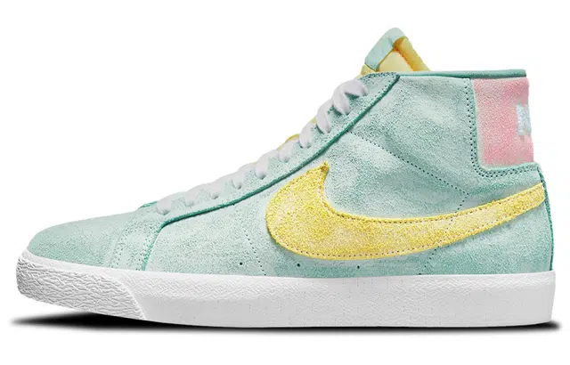 Nike Blazer Mid Green Yellow Pink