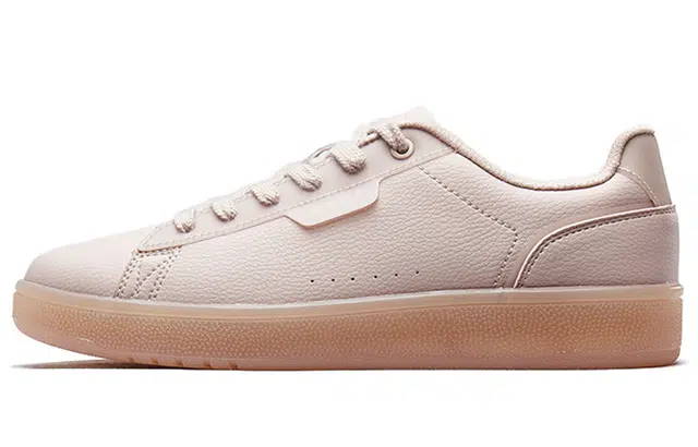 特步 生活表现系列 低帮 板鞋 女款 浅粉