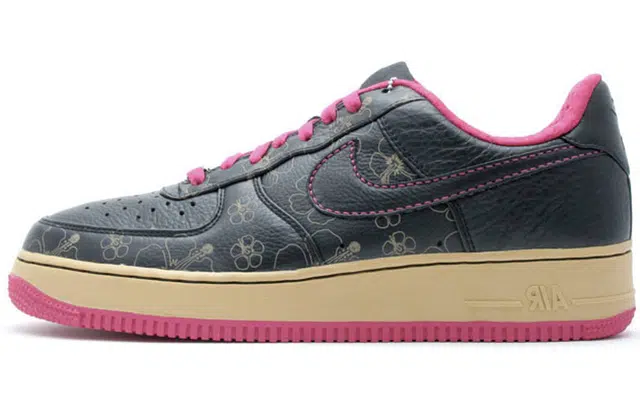 Nike Air Force 1 Low Black Floral Pink