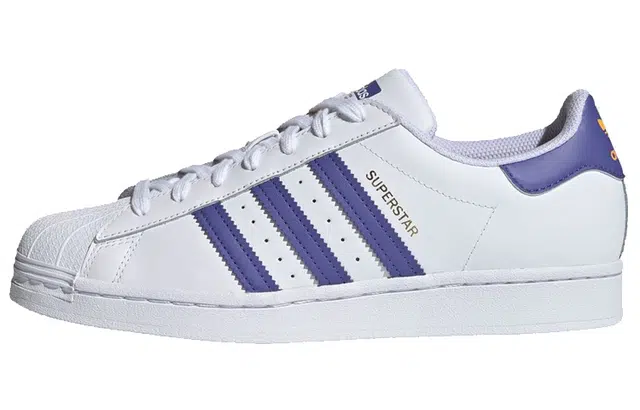 adidas Superstar White Purple Yellow