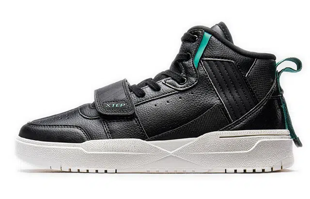 Xtep Leather Mid Casual Sneakers Black