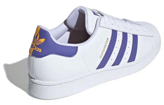 adidas Superstar White Purple Yellow