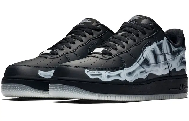 Nike Air Force 1 Skeleton 'Black on Black'