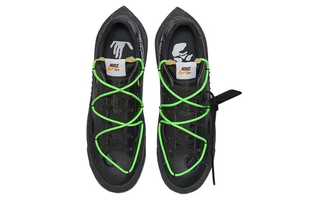 OFF-WHITE x Nike Blazer Low 77 "Black and Electro Green"