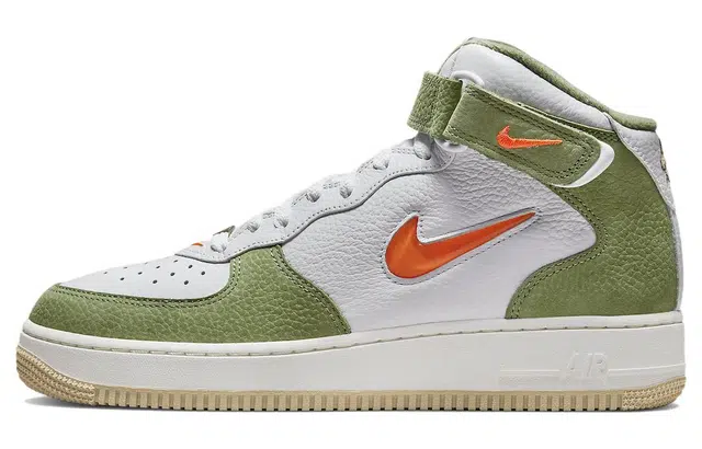 Nike Air Force 1 Mid White Green Orange