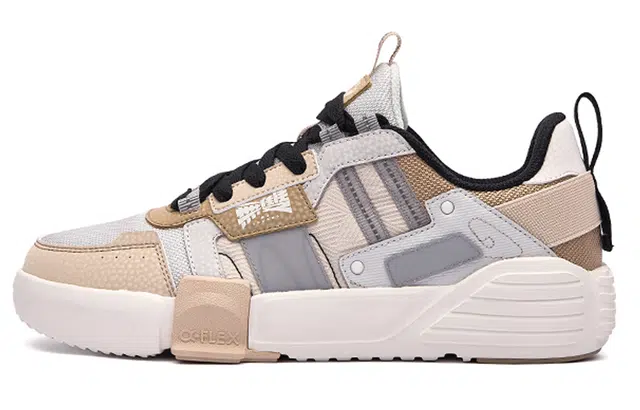 鸿星尔克 无双大师 防滑耐磨 低帮 板鞋 男款 灰色