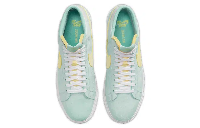 Nike Blazer Mid Green Yellow Pink