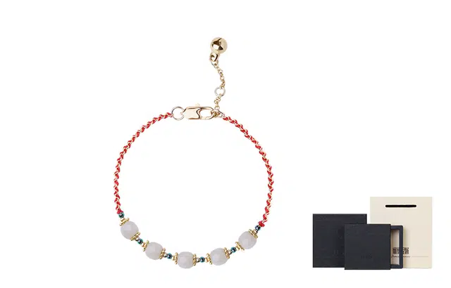 凤凰涅磐 单圈和田玉 福牌玉 小众手饰新中式 和田玉 和田玉手链 女款 青白玉 礼物