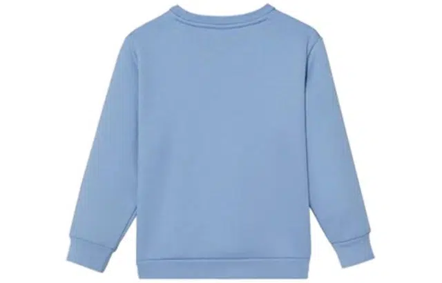 安踏儿童 卡通动漫字母圆领抓绒套头卫衣 儿童款 板岩蓝
