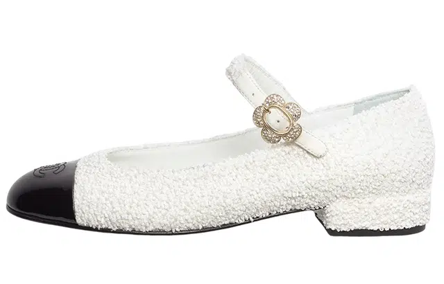CHANEL Mary Jane Flat White