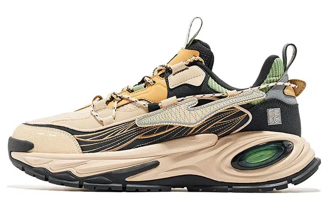 鸿星尔克 青丘 减震防滑耐磨 低帮 老爹鞋 男款 桦木 黑土地