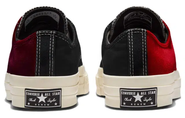 Beyond Retro x Converse Chuck Taylor All Star 1970s Velvet Black Red