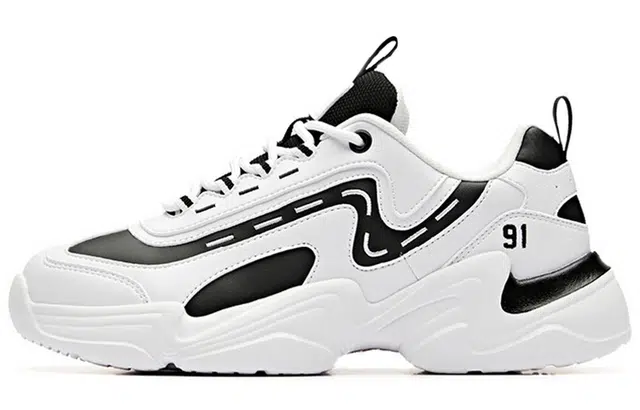 Anta Lifestyle Retro Dad Shoes White Black