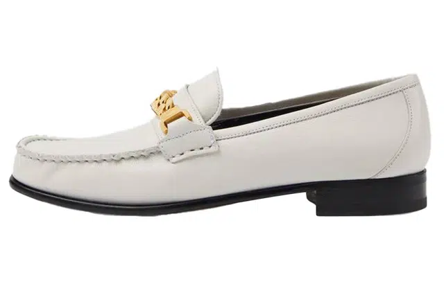 Gucci Chain Loafers White