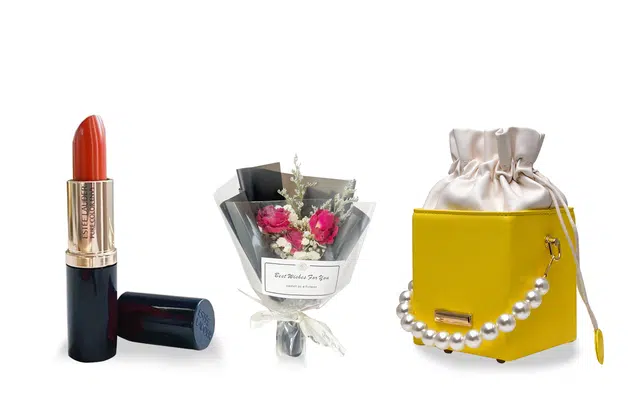 雅诗兰黛 伴手礼口红+永生花束 高定小香风珍珠黄皮革礼盒礼遇套装 滋润