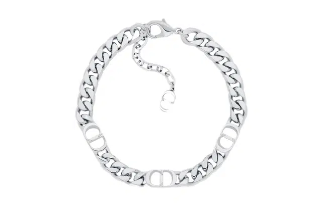 DIOR CD ICON Bracelet Silver Brass Chain