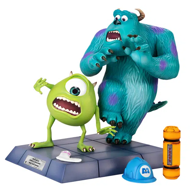 野兽王国 怪兽电力公司 电影周边 极匠系列毛怪与大眼仔 雕像