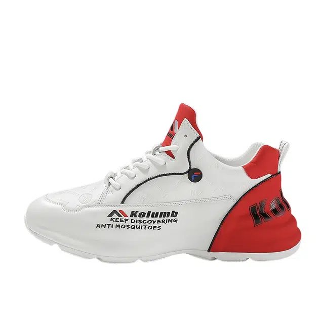 哥仑步 百搭舒适 低帮 生活休闲鞋 男款 白红