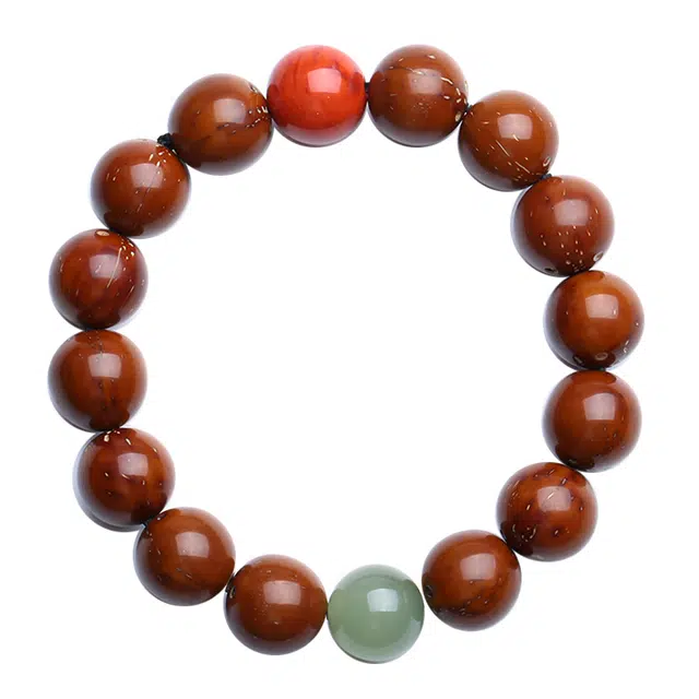 月印百川 正圆光珠 三眼 南红浅青玉圆珠萌宠 紫金鼠 菩提手串 男女同款情侣款 礼物礼盒