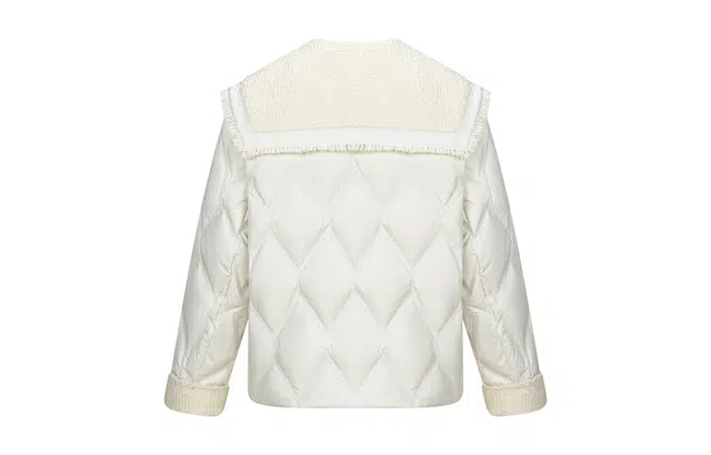 艾莱依 小香风翻领短款气质时尚拼接羽绒服 女款