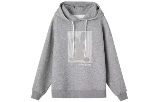 【dme】 亮片兔子时尚宽松休闲套头连帽卫衣 女款