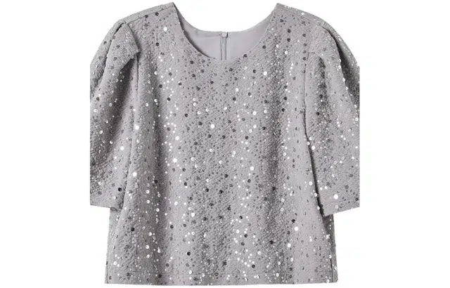 【dme】 圆领泡泡袖短袖衬衫 女款