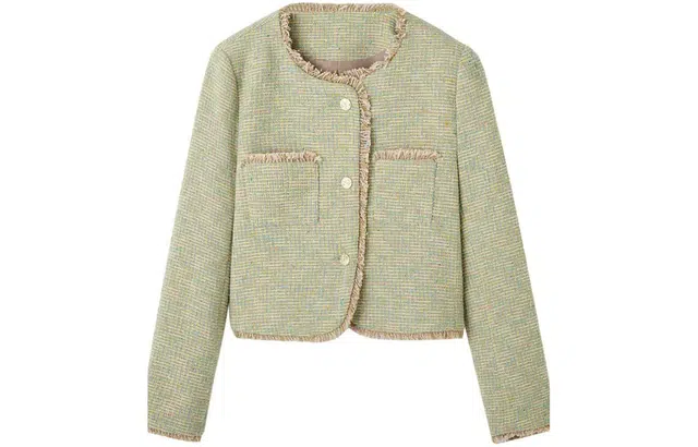 【dme】 休闲小香风截短外套 女款 浅水绿