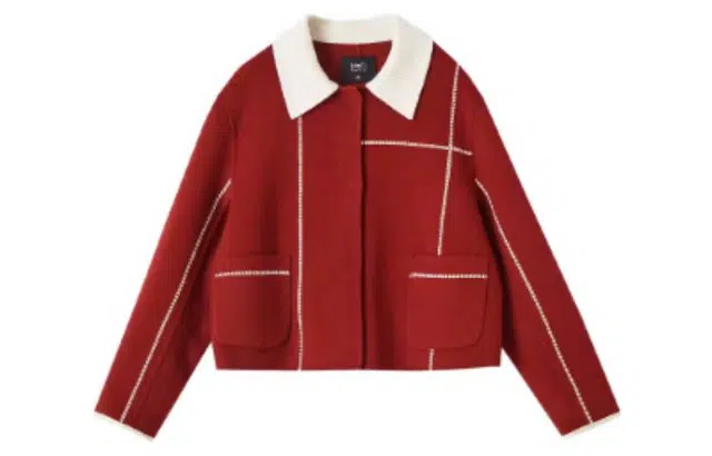 【dme】 舒适柔和小香风外套大衣 女款 红色